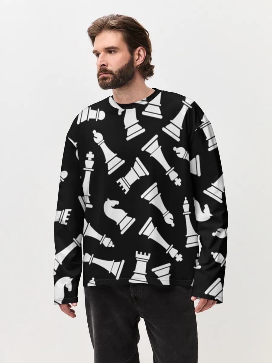 Men's oversized cotton long sleeve
