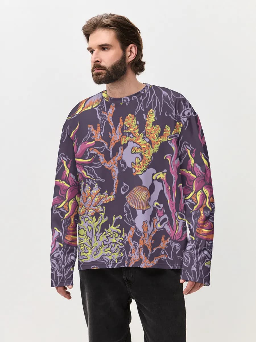 Men's oversized cotton long sleeve