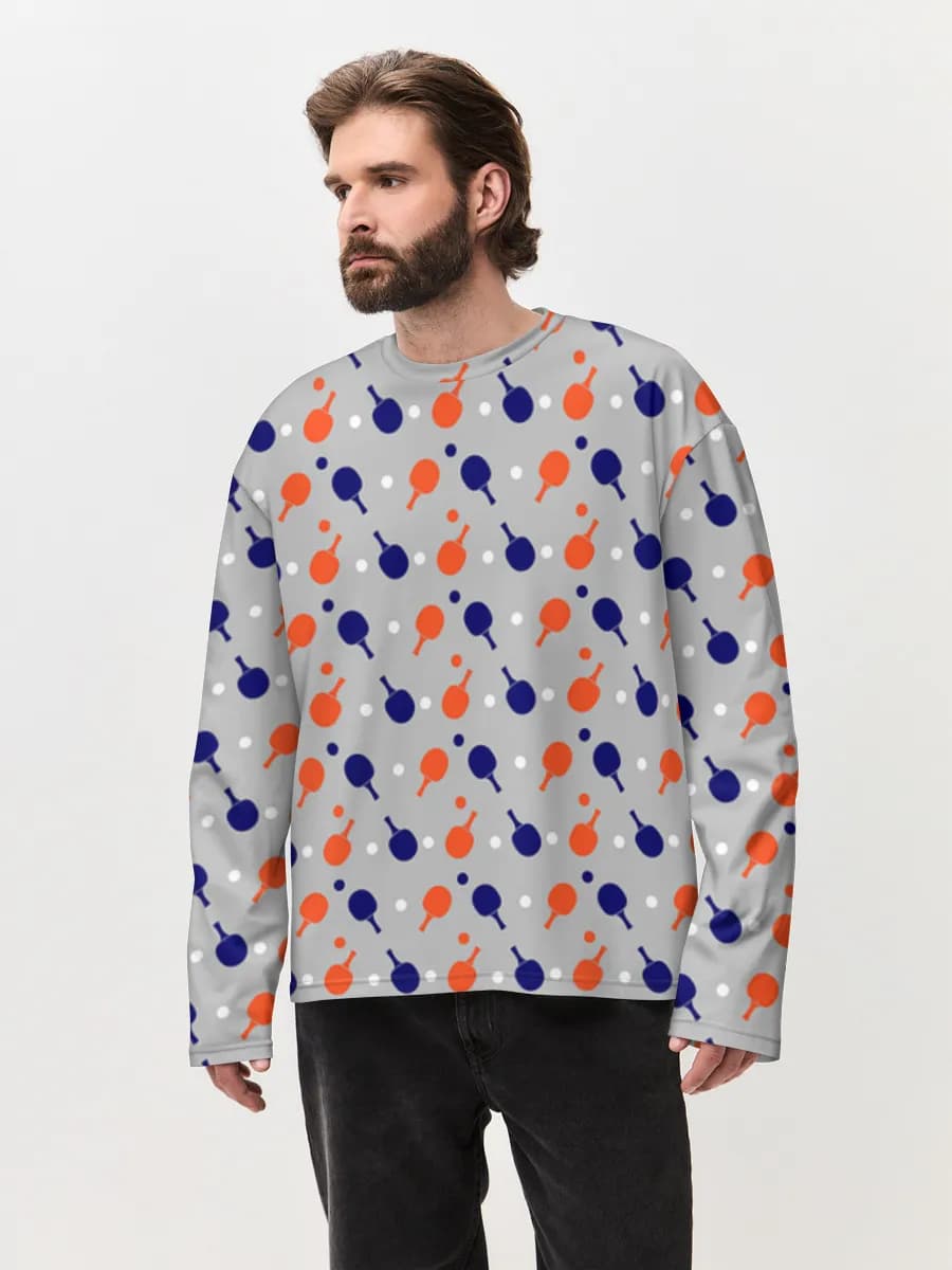 Men's oversized cotton long sleeve