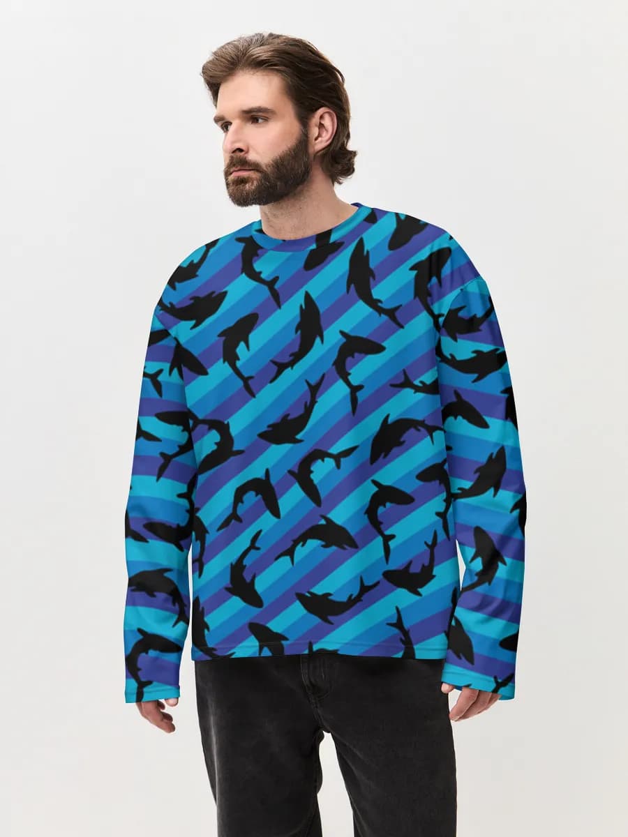 Men's oversized cotton long sleeve
