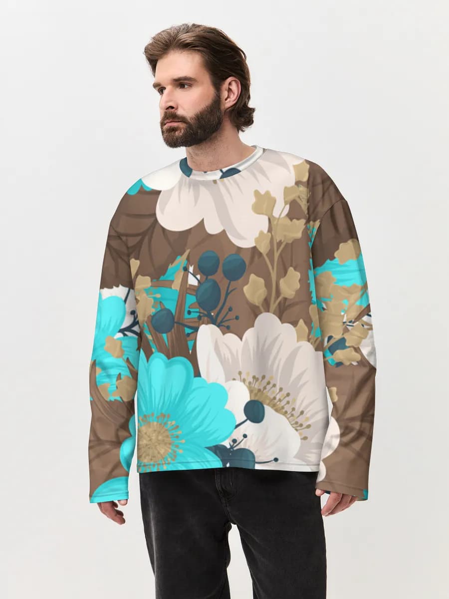 Men's oversized cotton long sleeve