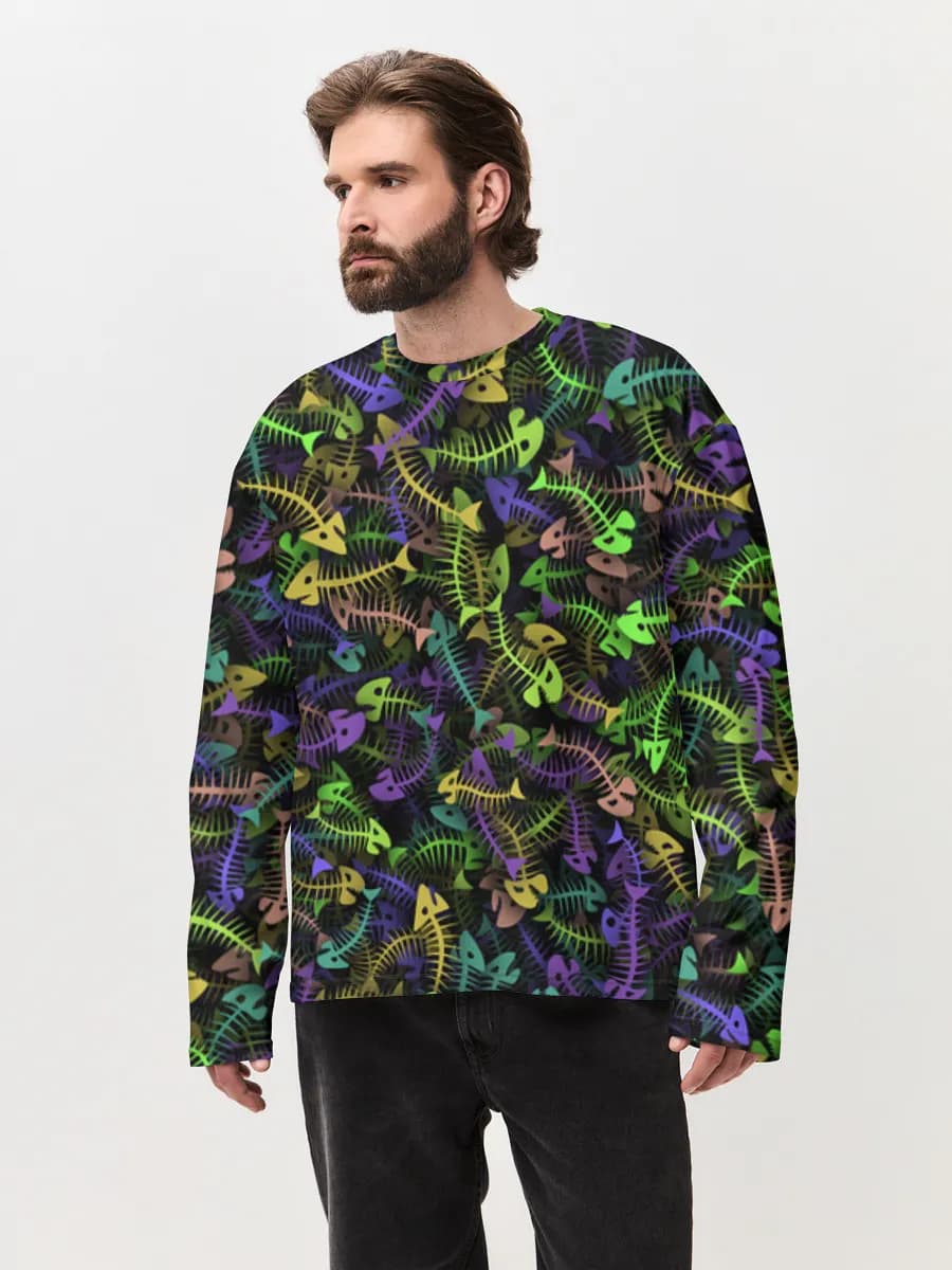 Men's oversized cotton long sleeve