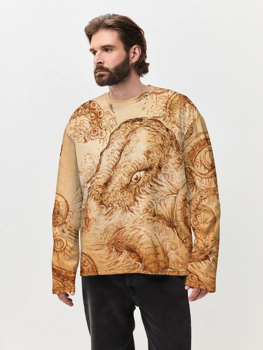 Men's oversized cotton long sleeve