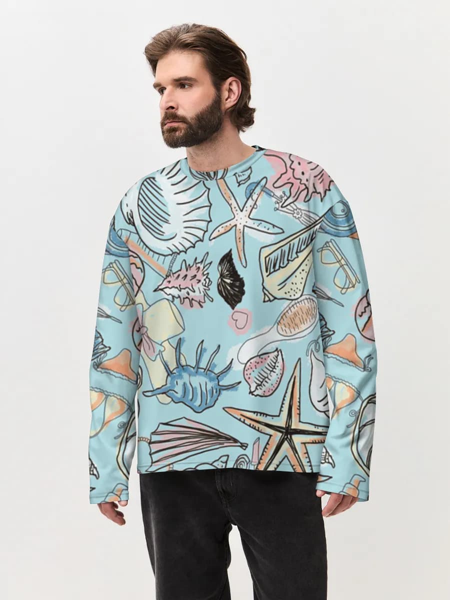Men's oversized cotton long sleeve