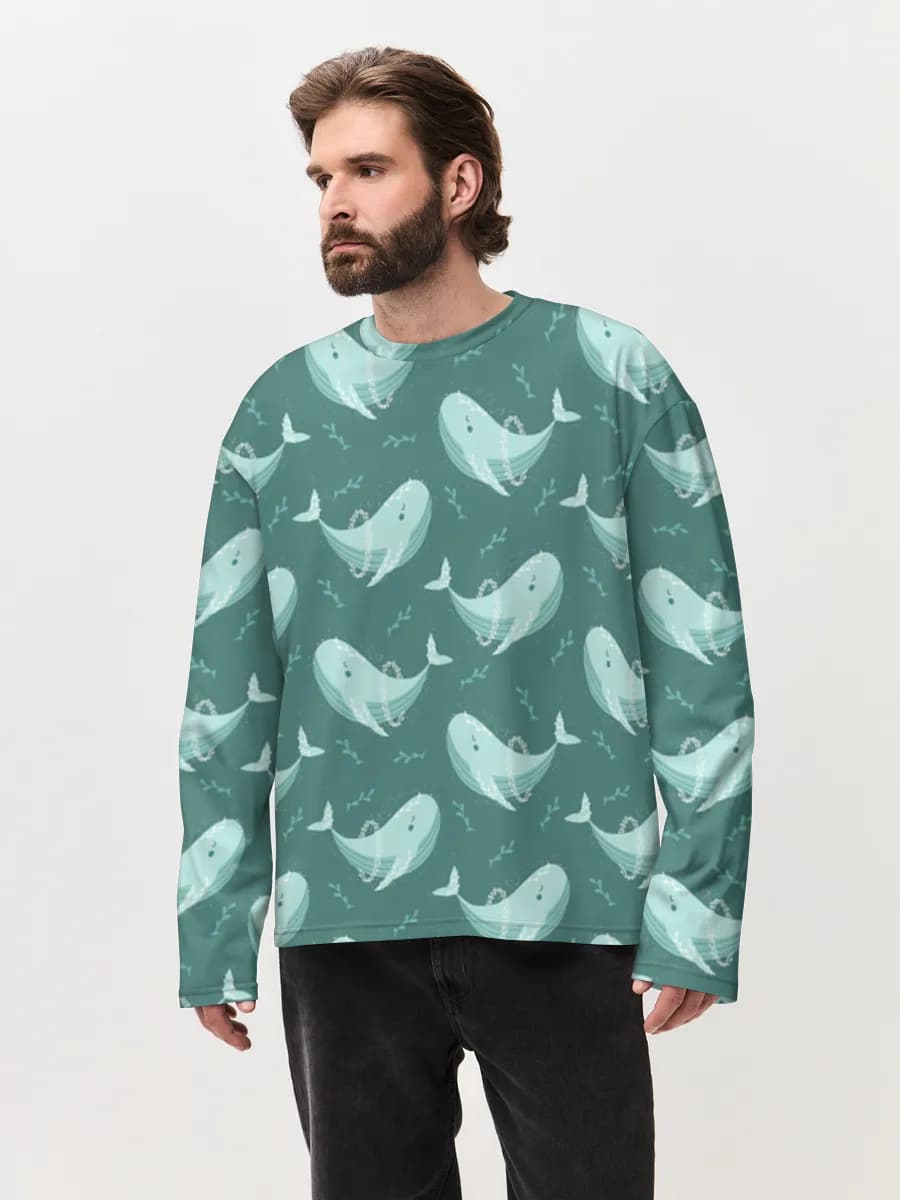 Cute Teal Whales