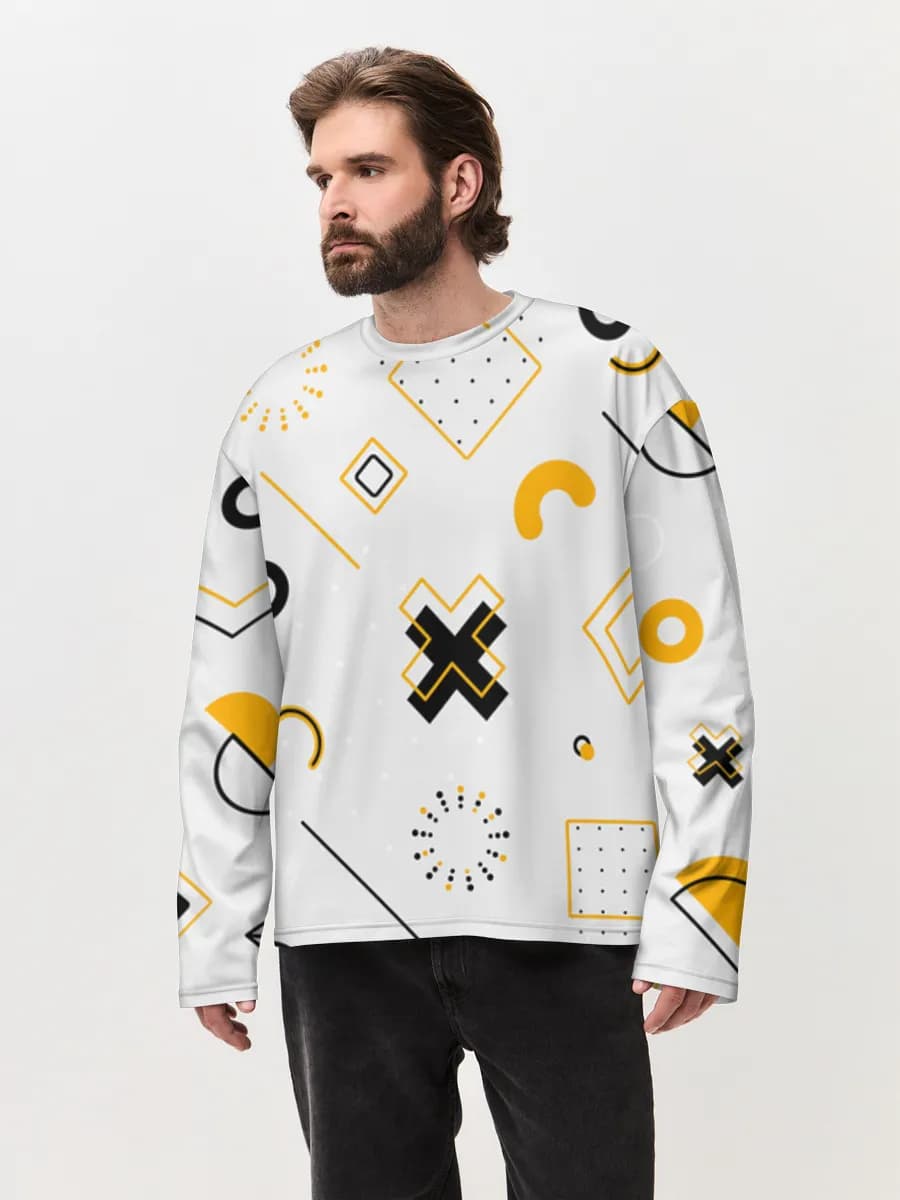 Men's oversized cotton long sleeve
