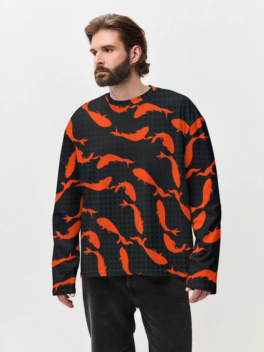 Orange Koi Fish Silhouettes