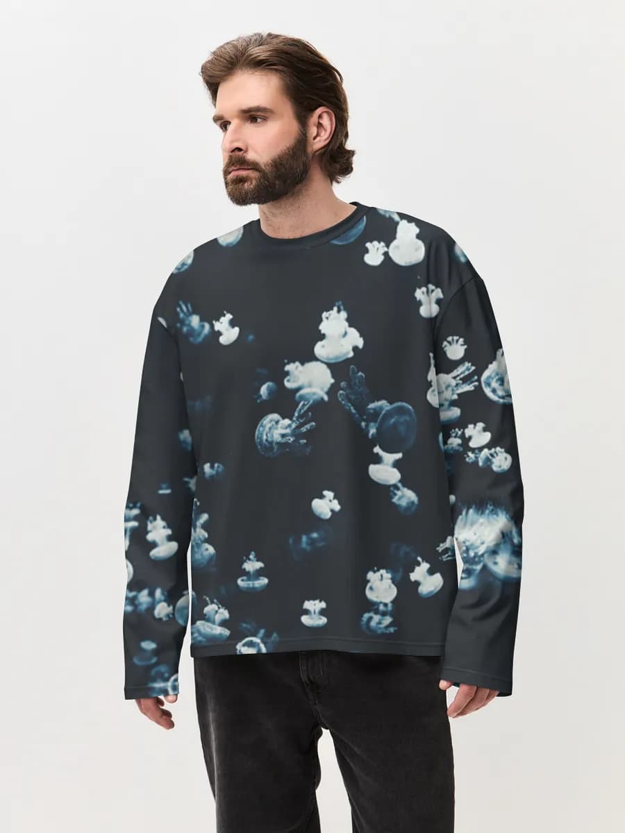 Men's oversized cotton long sleeve