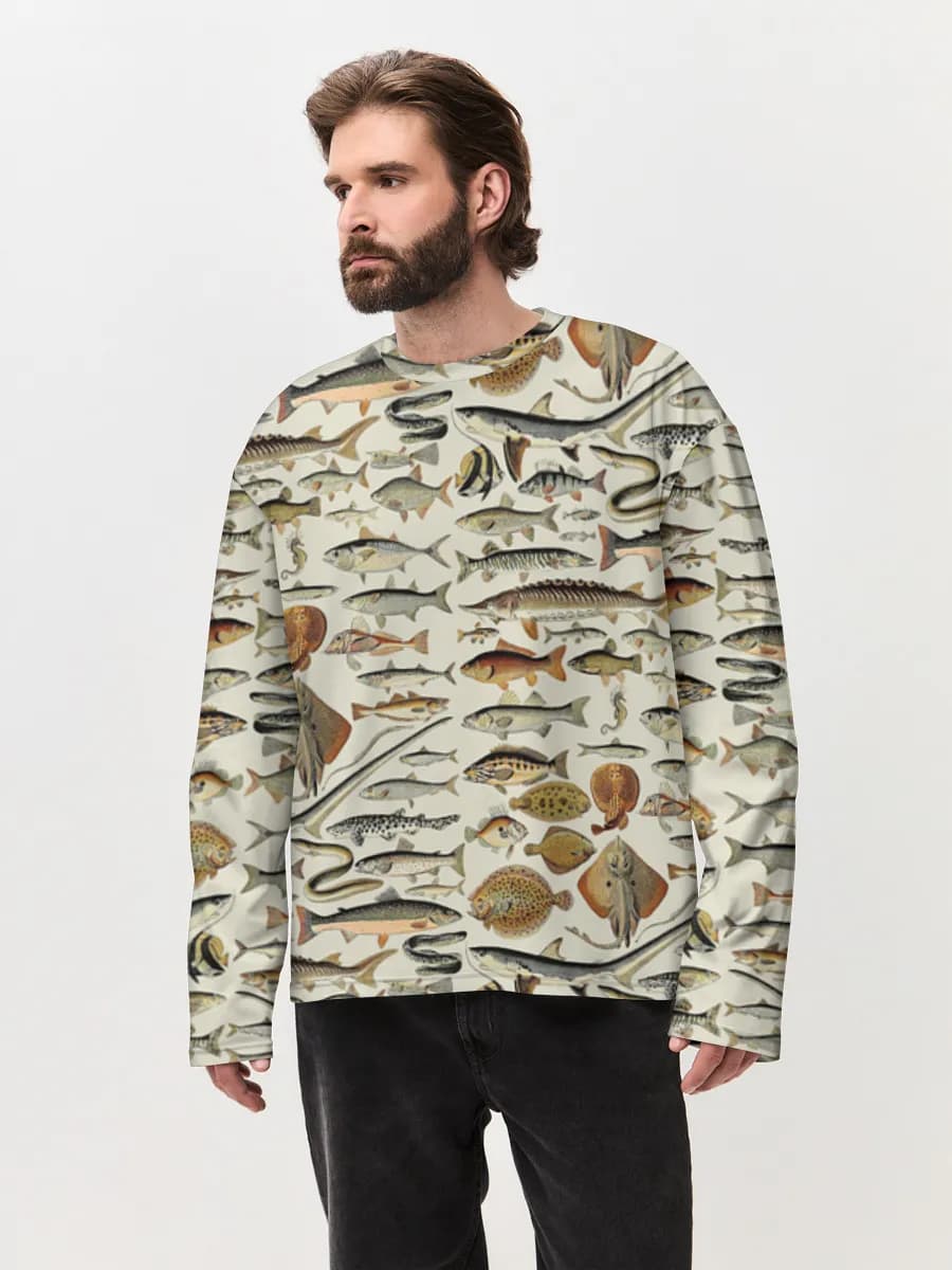 Men's oversized cotton long sleeve