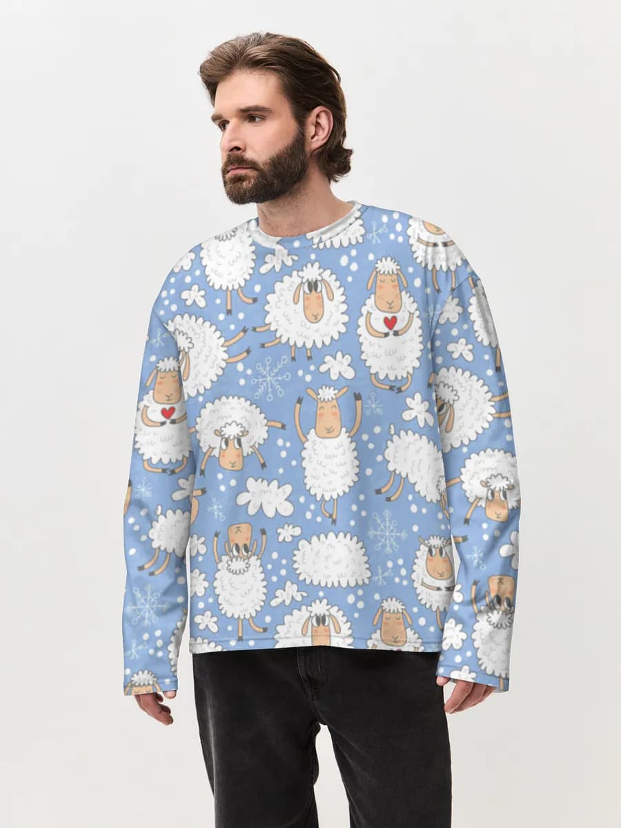 Men's oversized cotton long sleeve
