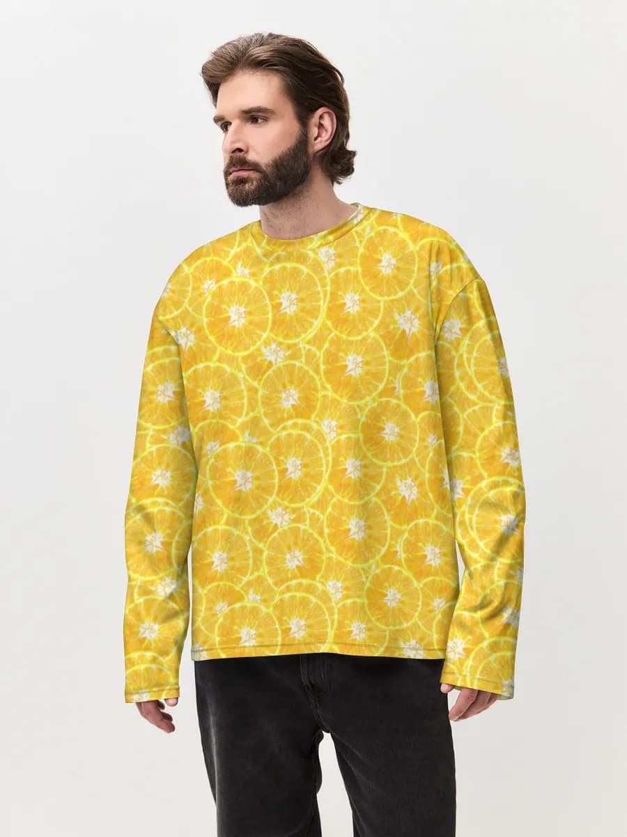 Men's oversized cotton long sleeve