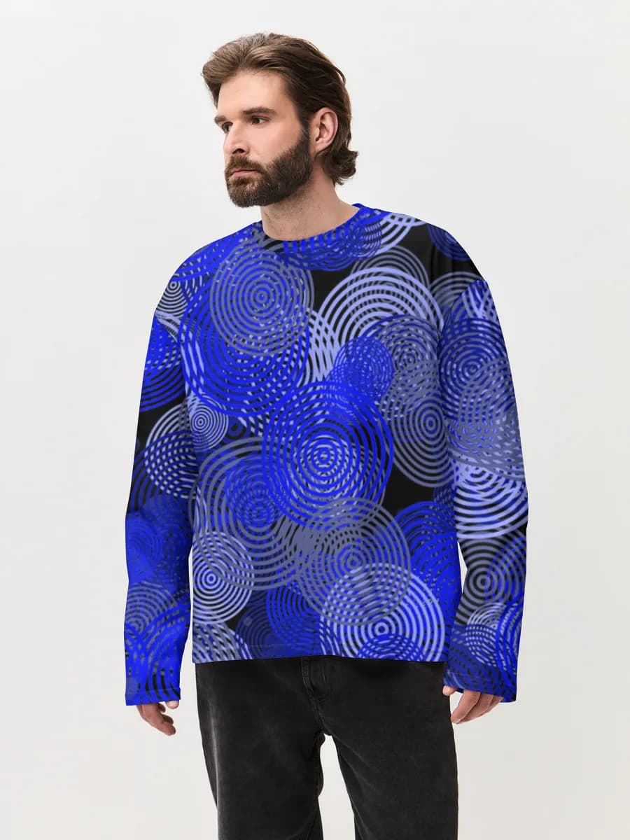 Blue Concentric Circles