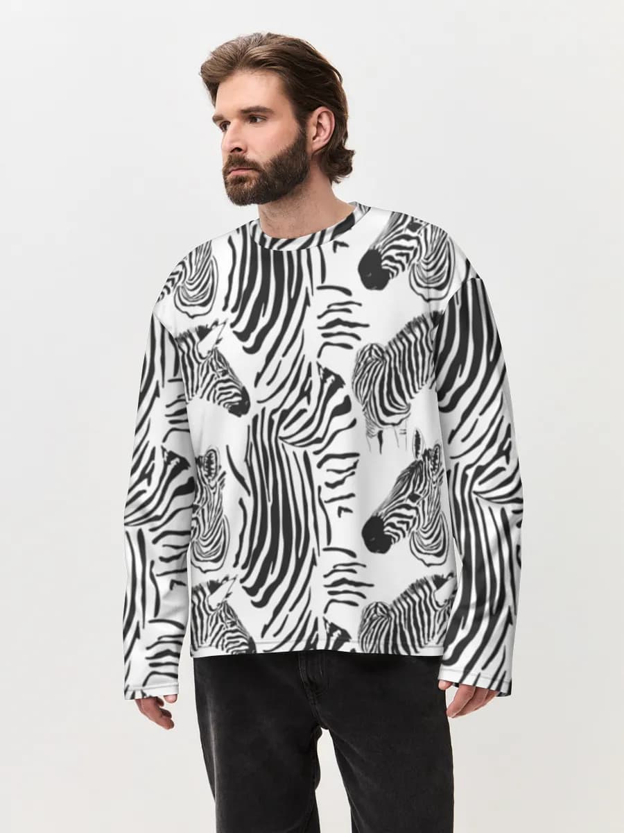 Men's oversized cotton long sleeve