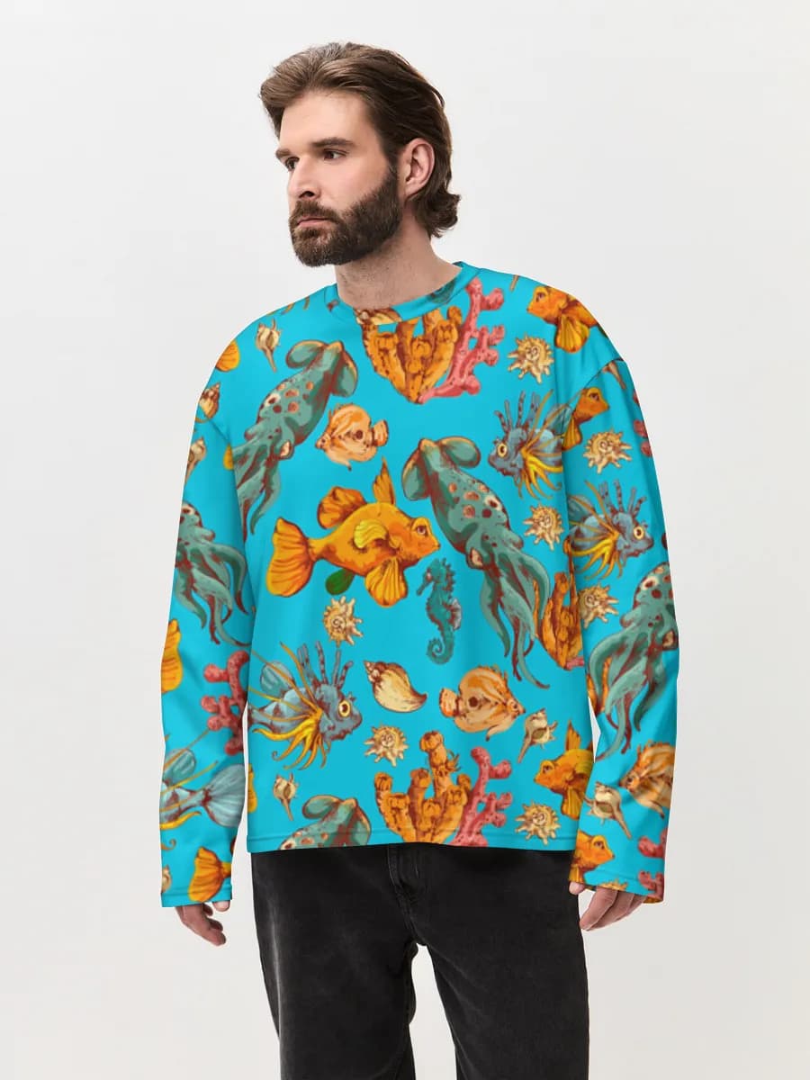 Men's oversized cotton long sleeve