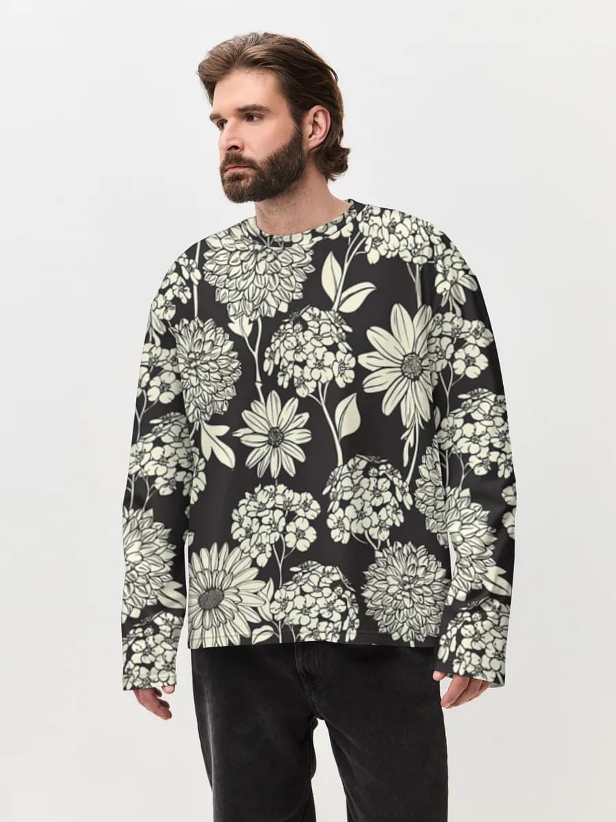 Monochrome Floral Line Art