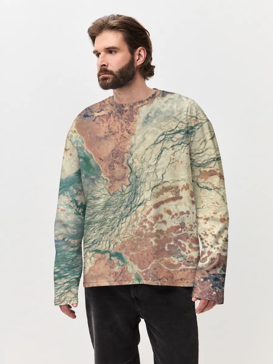 Men's oversized cotton long sleeve
