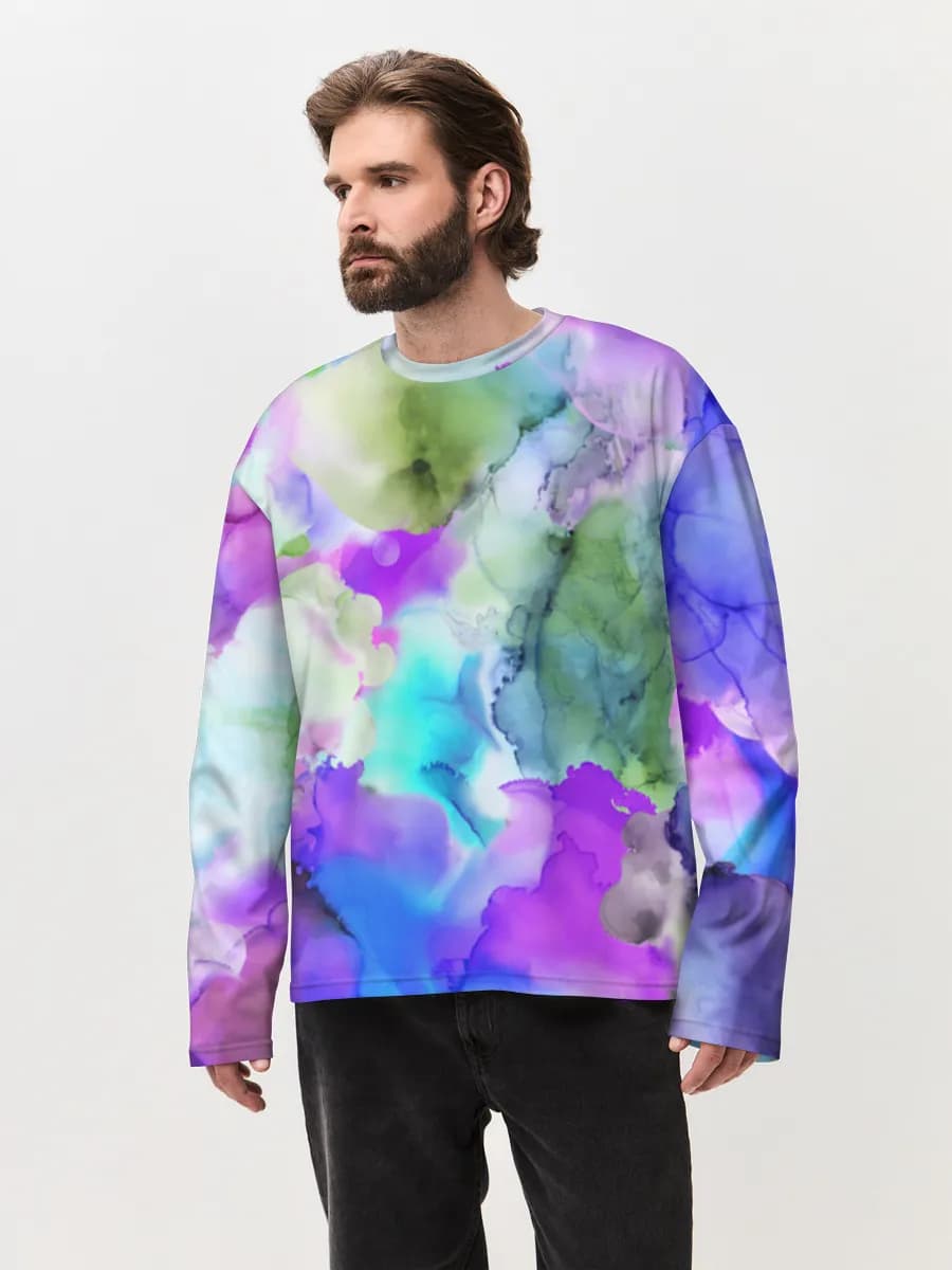 Men's oversized cotton long sleeve