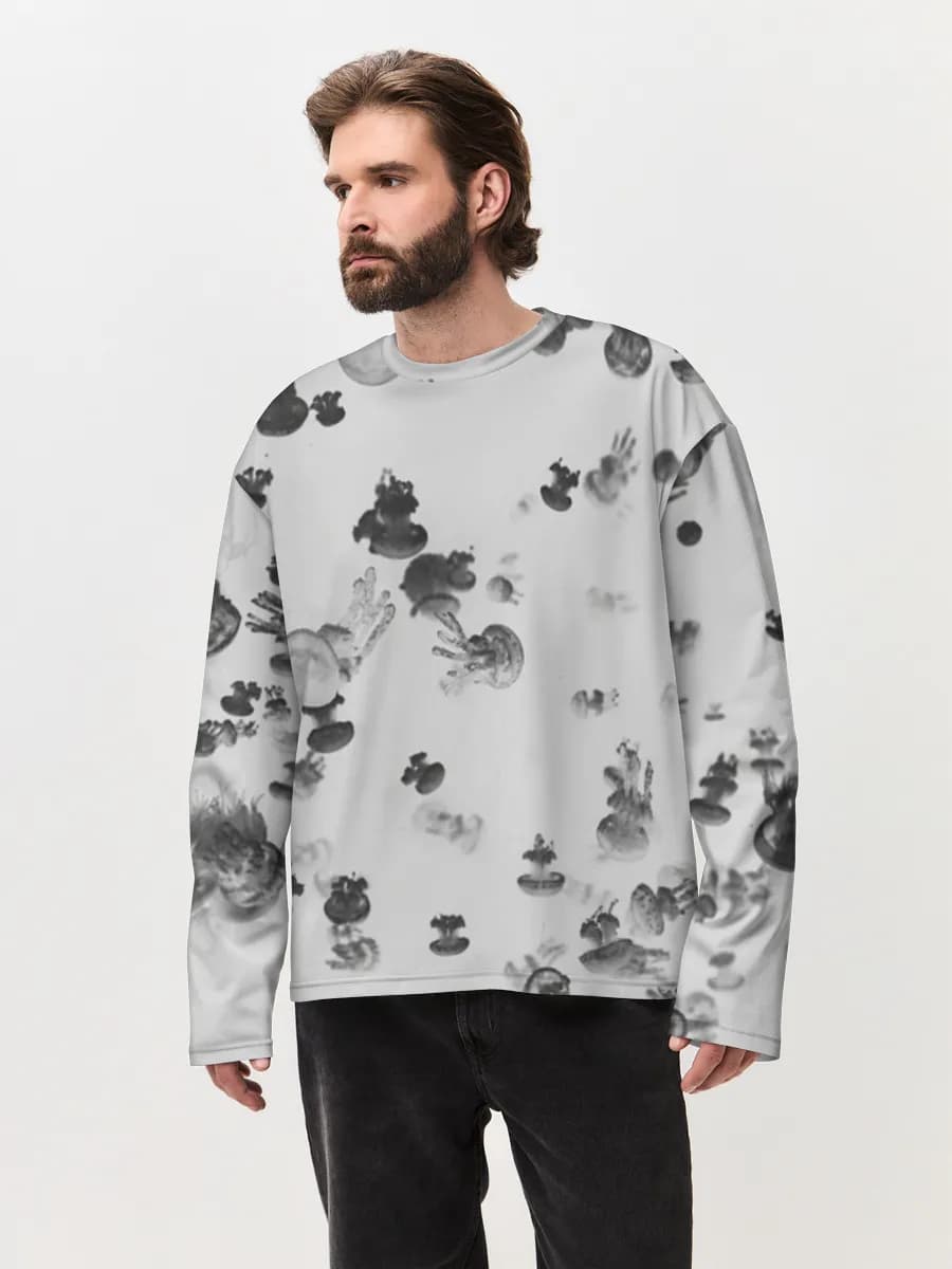 Men's oversized cotton long sleeve
