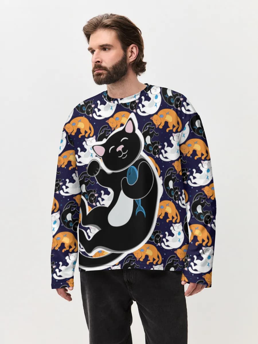 Men's oversized cotton long sleeve