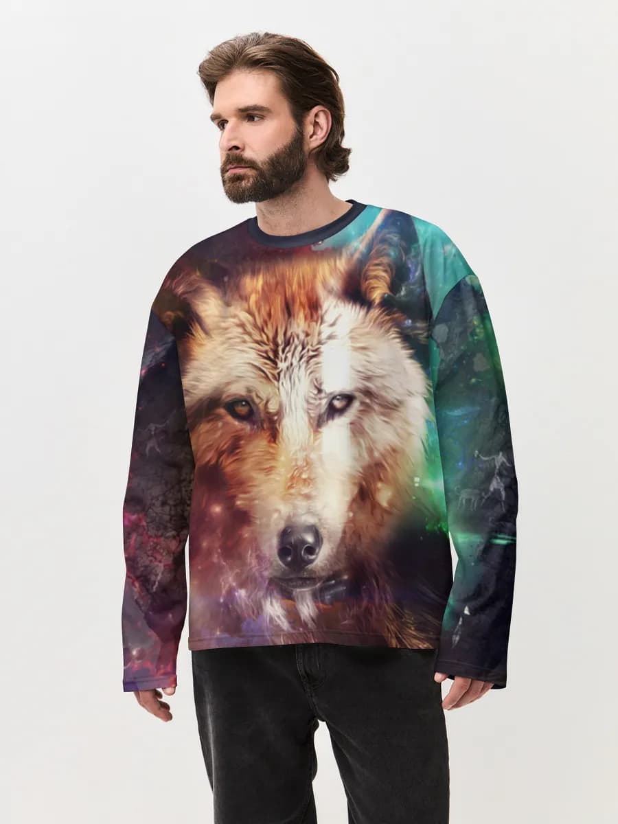 Men's oversized cotton long sleeve