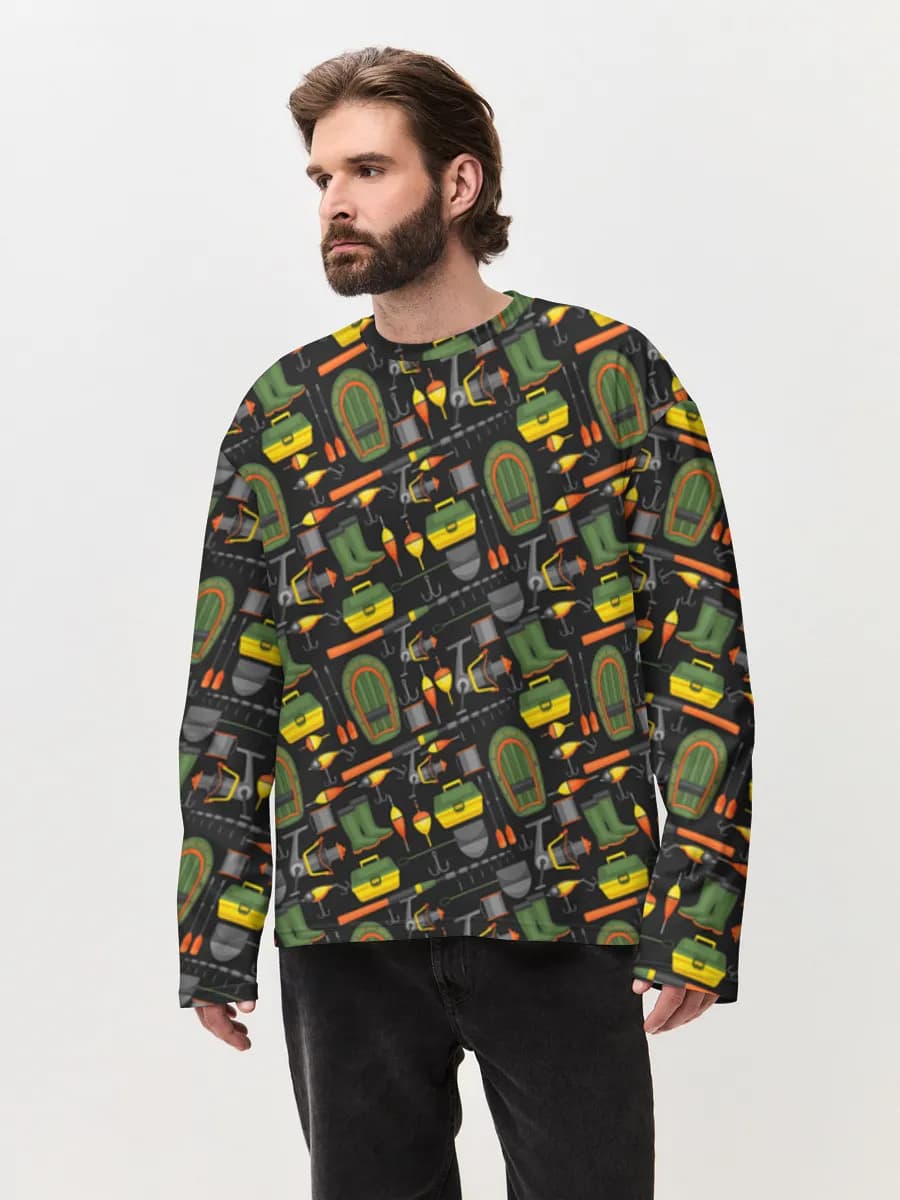 Men's oversized cotton long sleeve