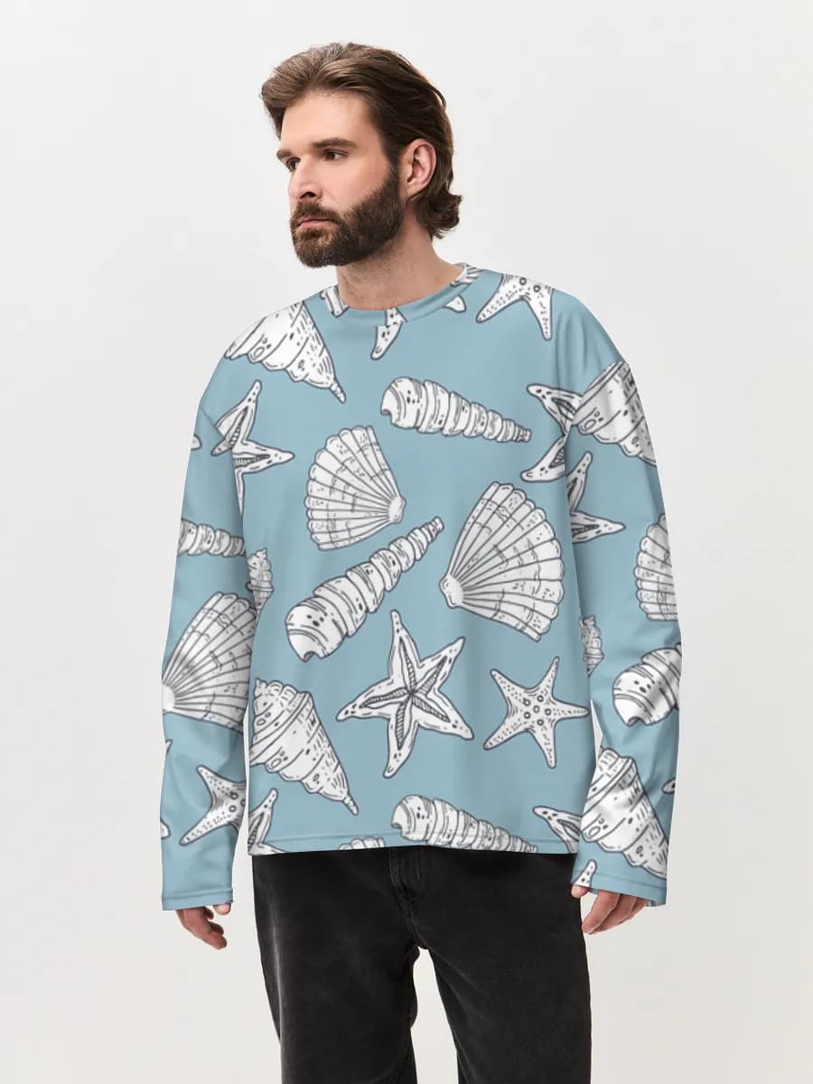 Men's oversized cotton long sleeve