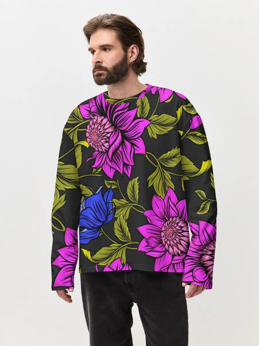 Men's oversized cotton long sleeve