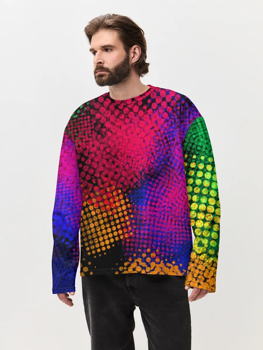 Men's oversized cotton long sleeve