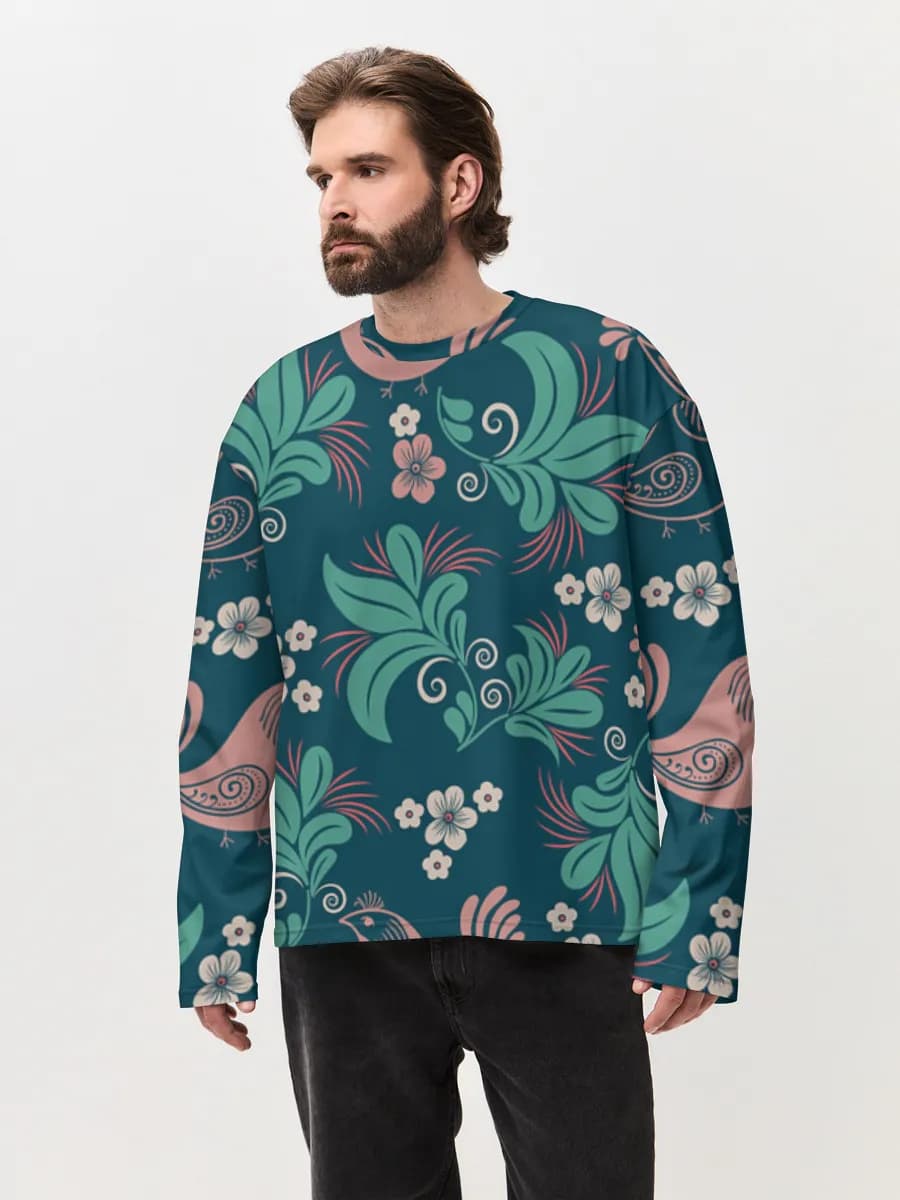 Men's oversized cotton long sleeve