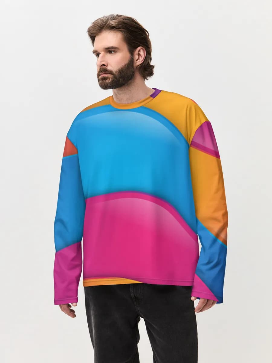 Men's oversized cotton long sleeve