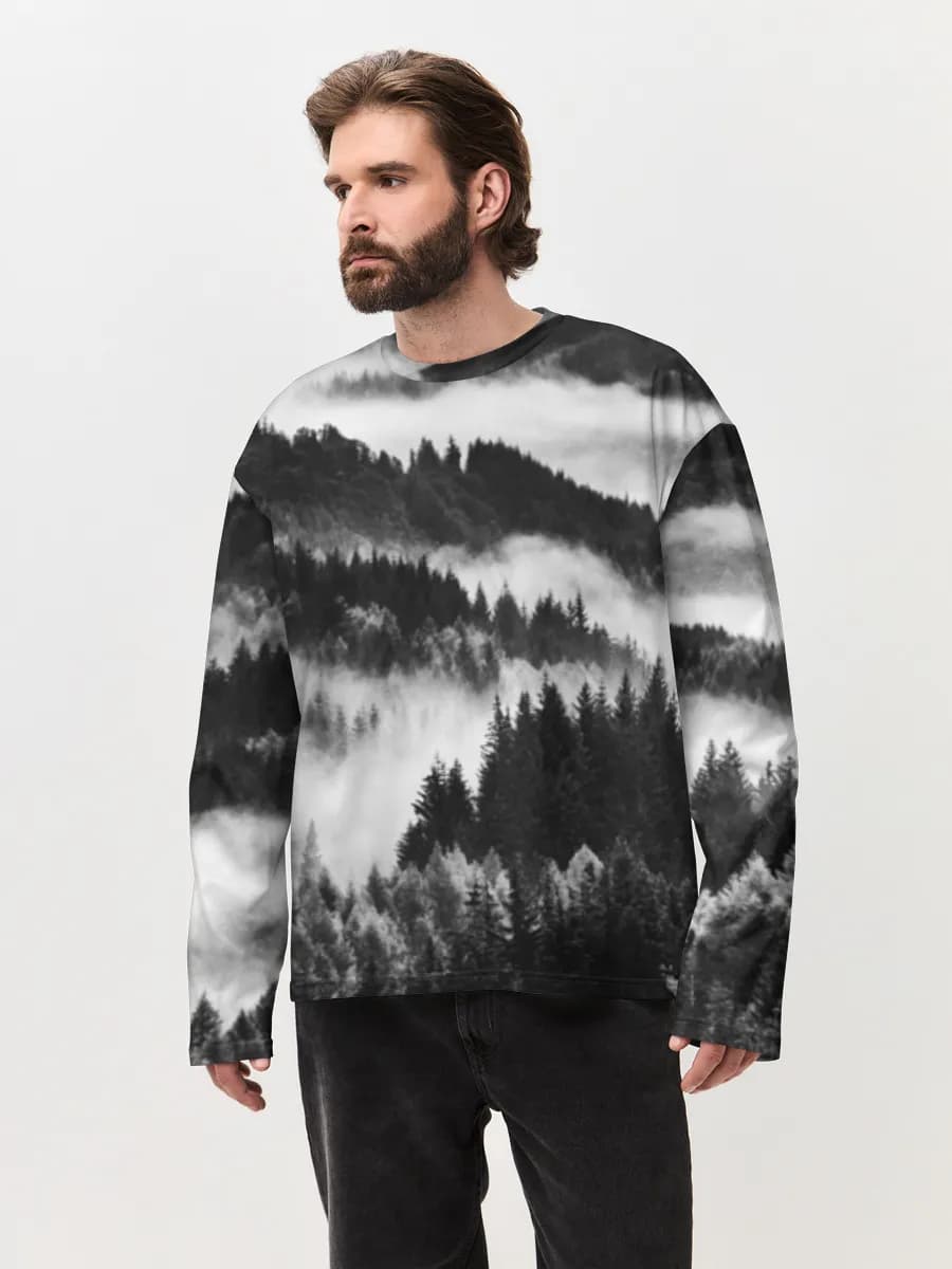 Men's oversized cotton long sleeve