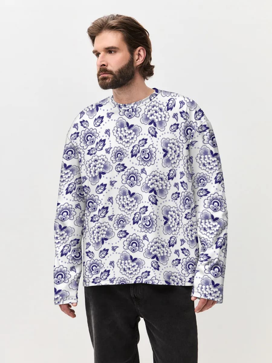 Men's oversized cotton long sleeve