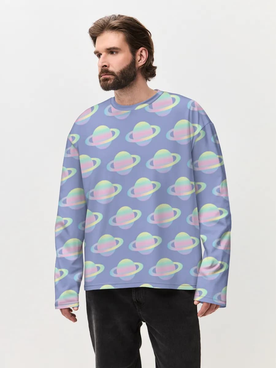 Men's oversized cotton long sleeve