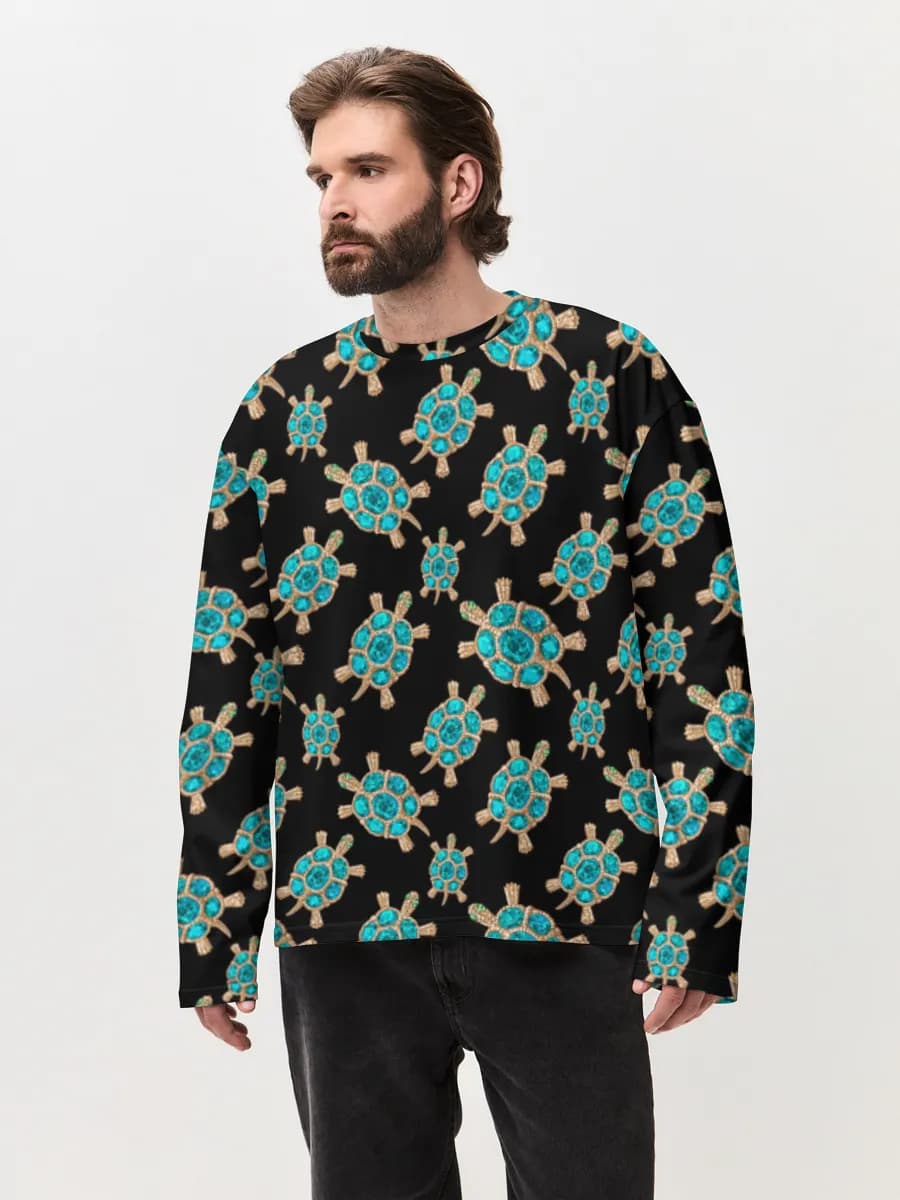 Men's oversized cotton long sleeve