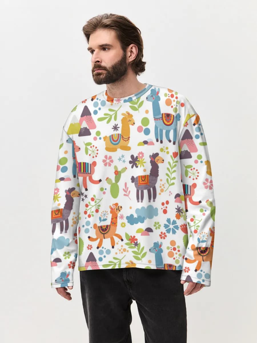 Men's oversized cotton long sleeve