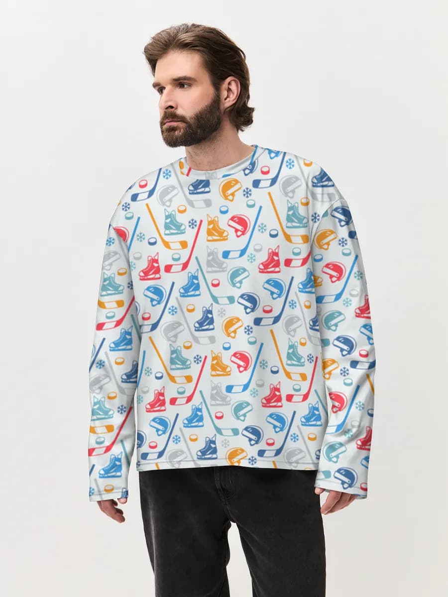 Men's oversized cotton long sleeve