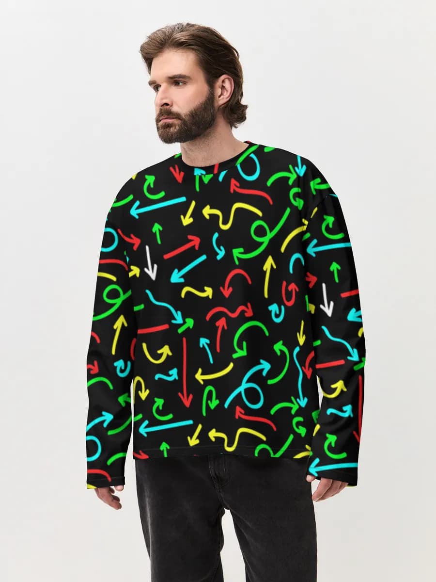Men's oversized cotton long sleeve