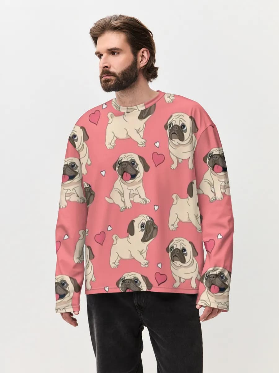 Men's oversized cotton long sleeve