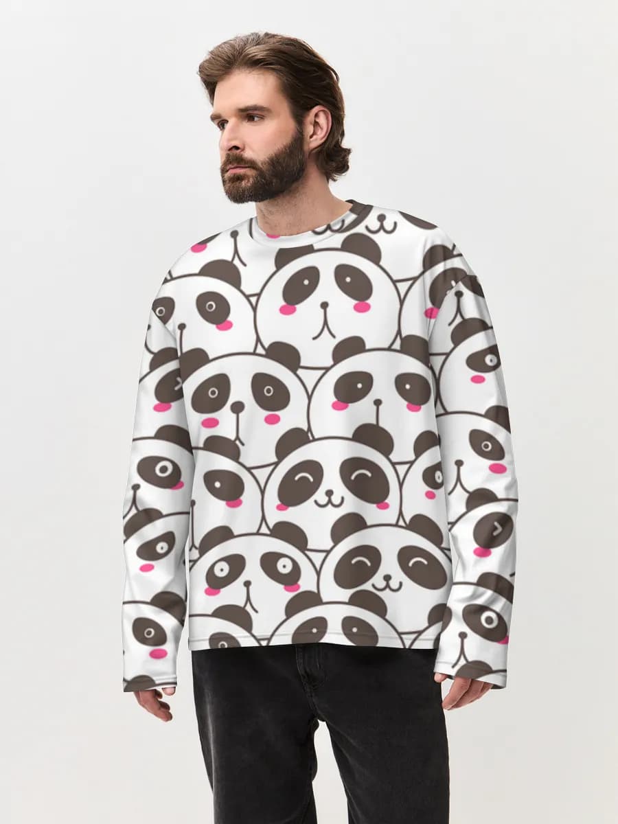 Men's oversized cotton long sleeve