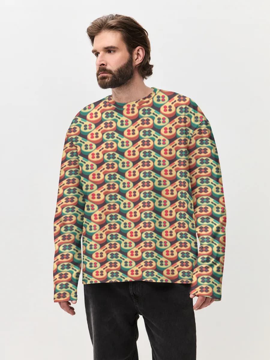 Men's oversized cotton long sleeve