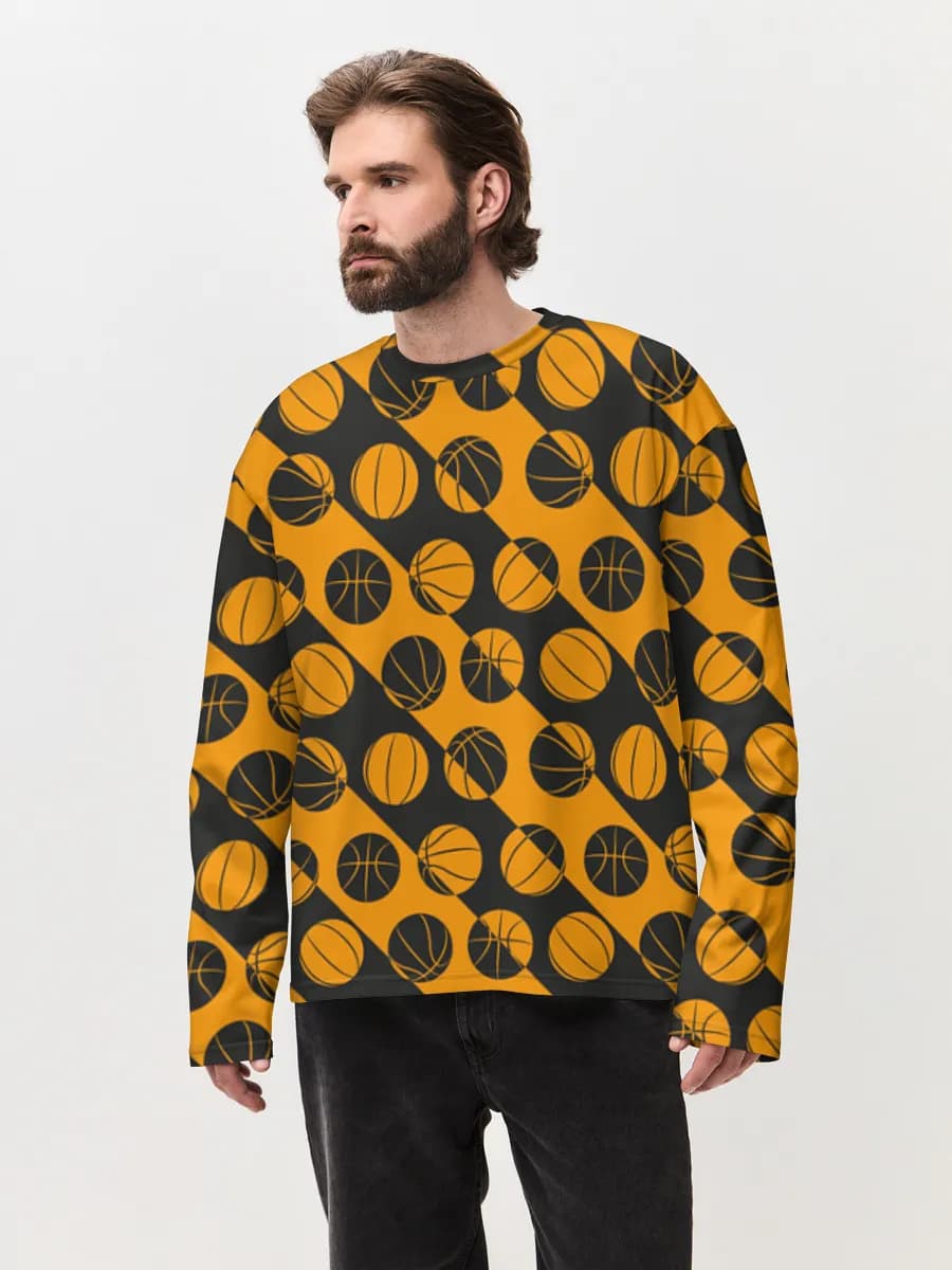 Men's oversized cotton long sleeve