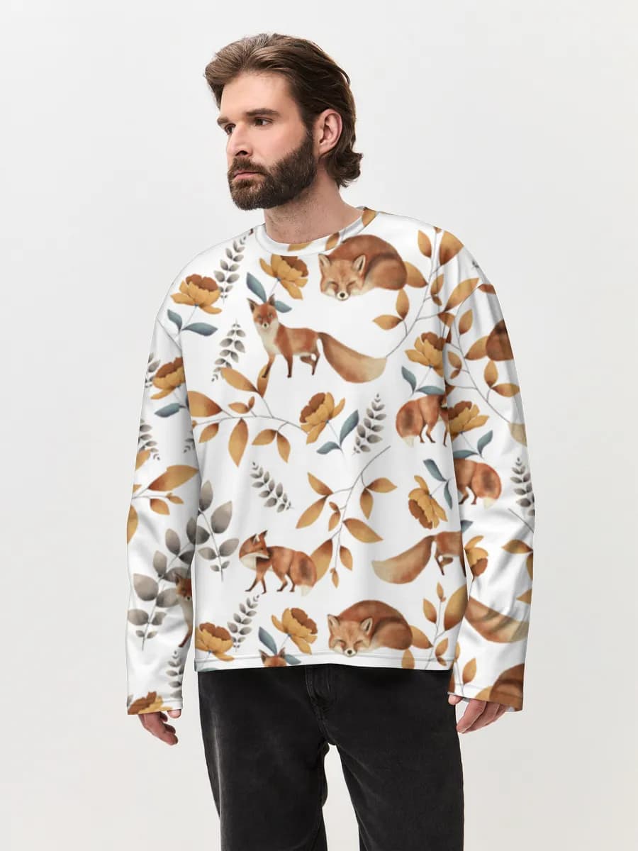 Men's oversized cotton long sleeve