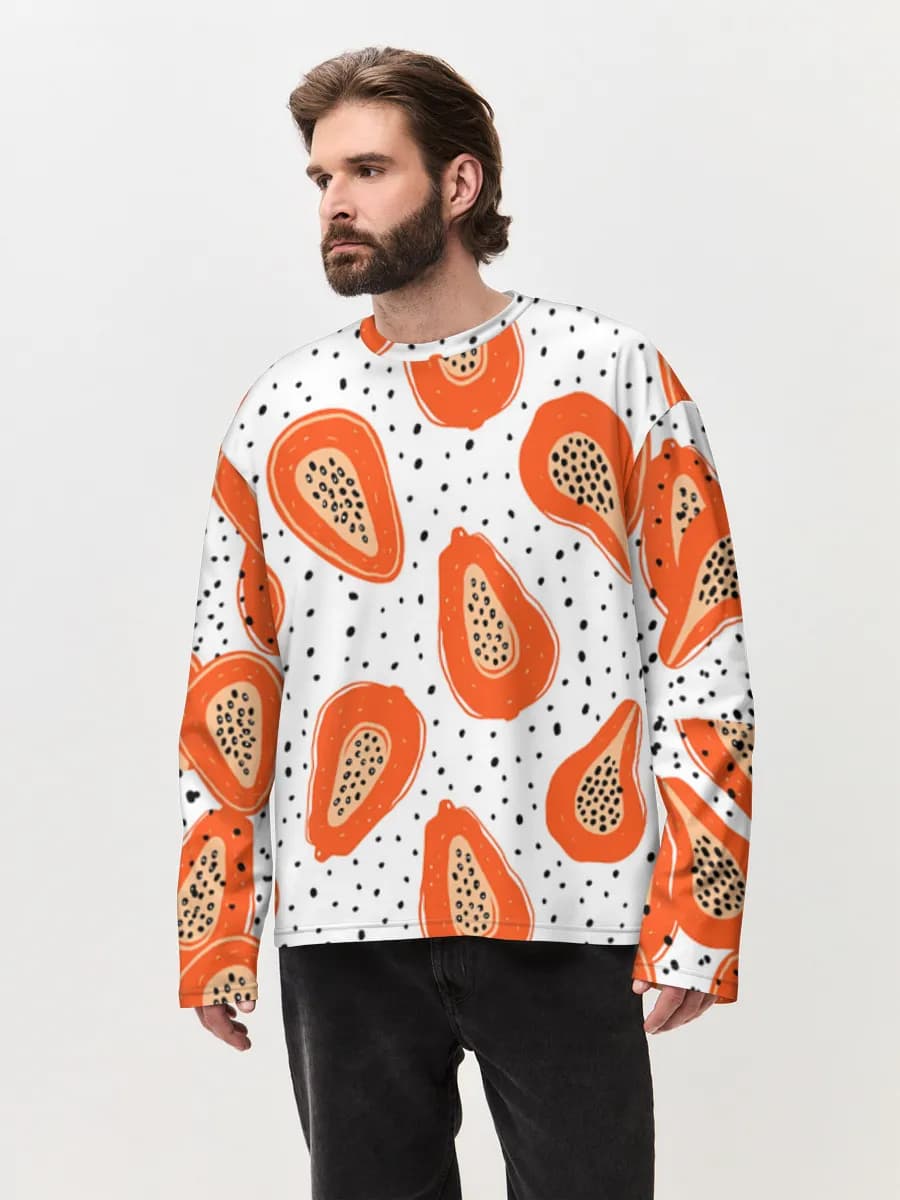 Men's oversized cotton long sleeve