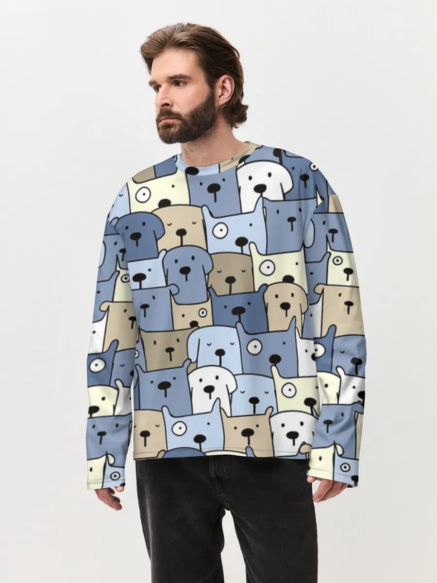 Men's oversized cotton long sleeve
