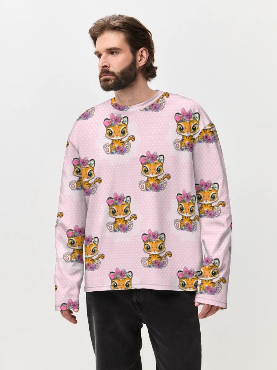 Men's oversized cotton long sleeve