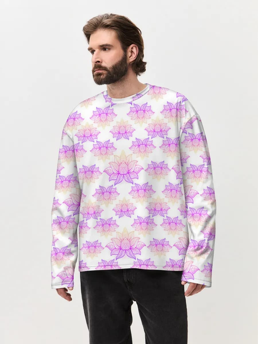 Men's oversized cotton long sleeve