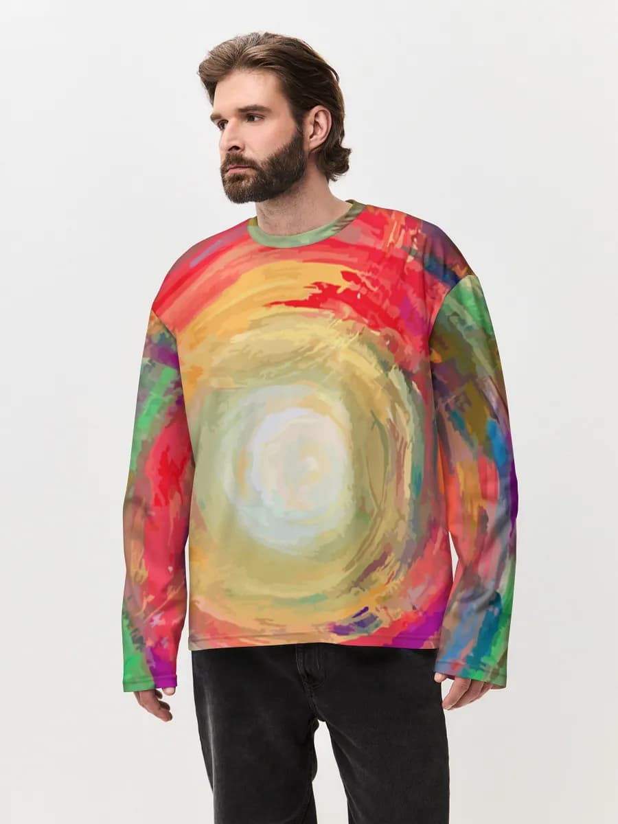 Men's oversized cotton long sleeve
