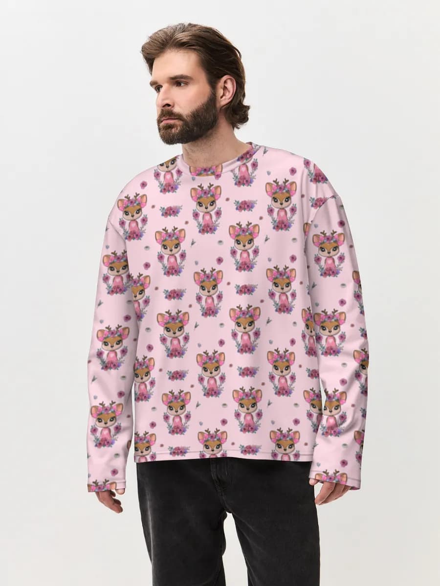 Men's oversized cotton long sleeve