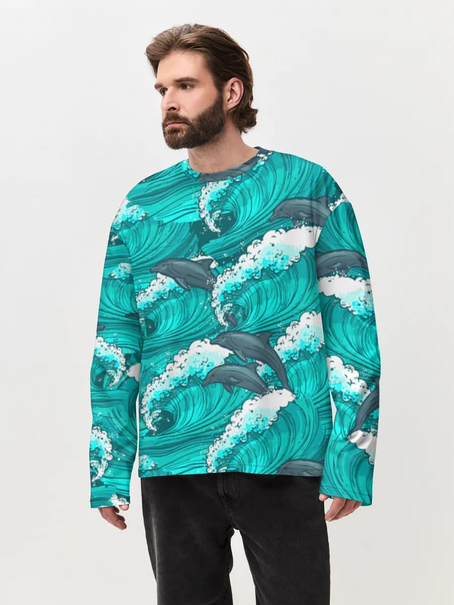 Men's oversized cotton long sleeve