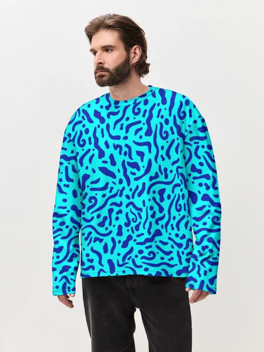 Men's oversized cotton long sleeve